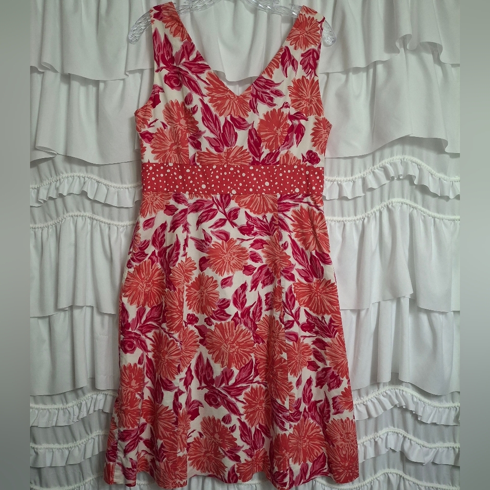 Boden Women's Midi Dress in Pink and Red Floral - Picture 3 of 8
